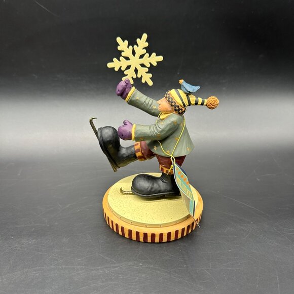 Williraye Snowdancing Little Boy 2001 Winter Skating Figurine Snowflake Vintage - Picture 2 of 10